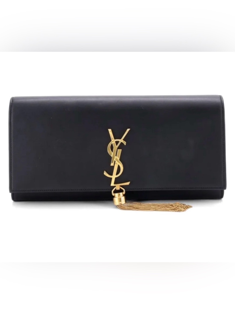 YVES SAINT LAURENT Classic Monogram Kate Tassel Long Clutch Bag